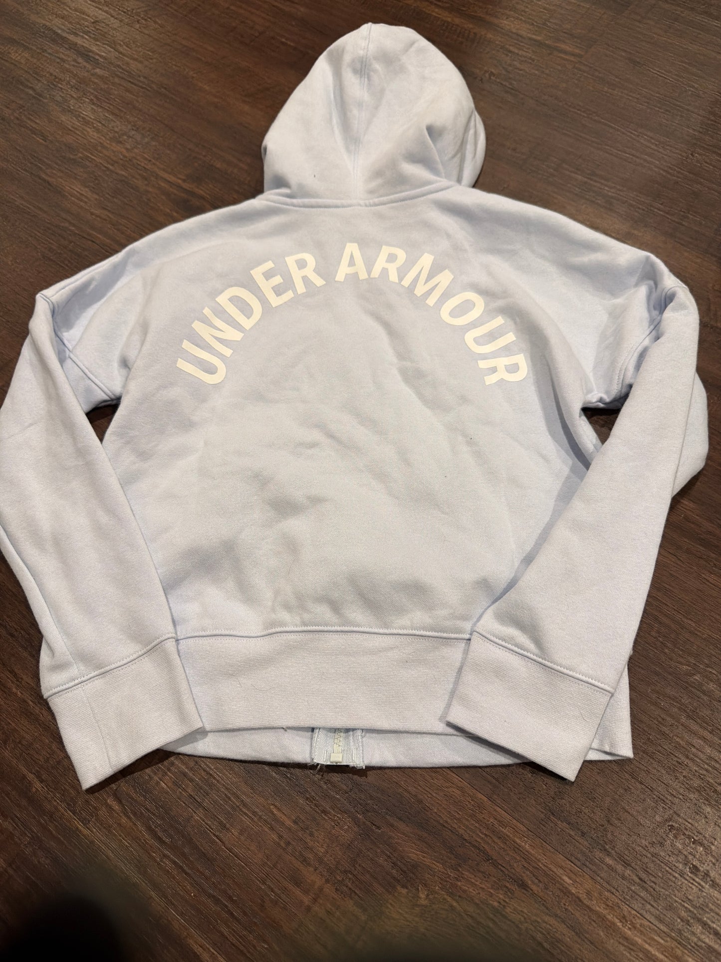 #107 nwt youth large girls Under Armour hooded zip up