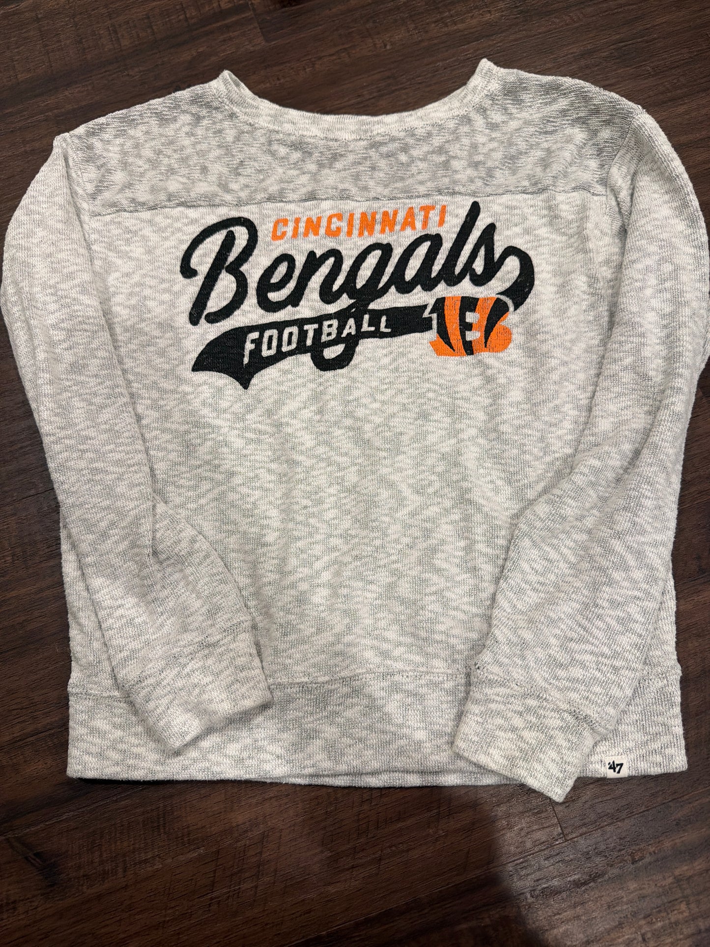 #107 like new-womens small ‘47 brand Bengals shirt