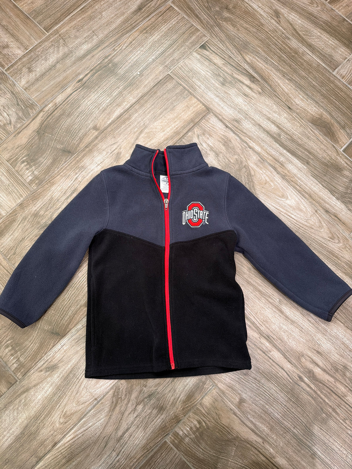 #198 Fleece zip up boys 4/5 The Ohio State