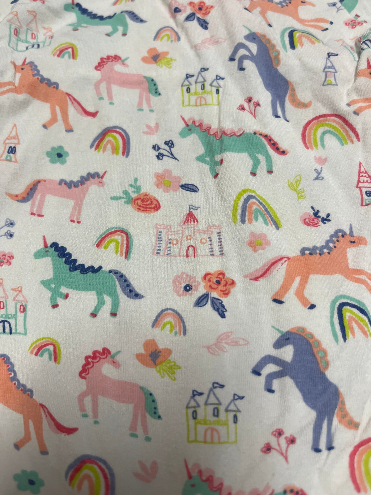 #195 Girls Mud Pie 0-3 month Unicorn Rainbow outfit
