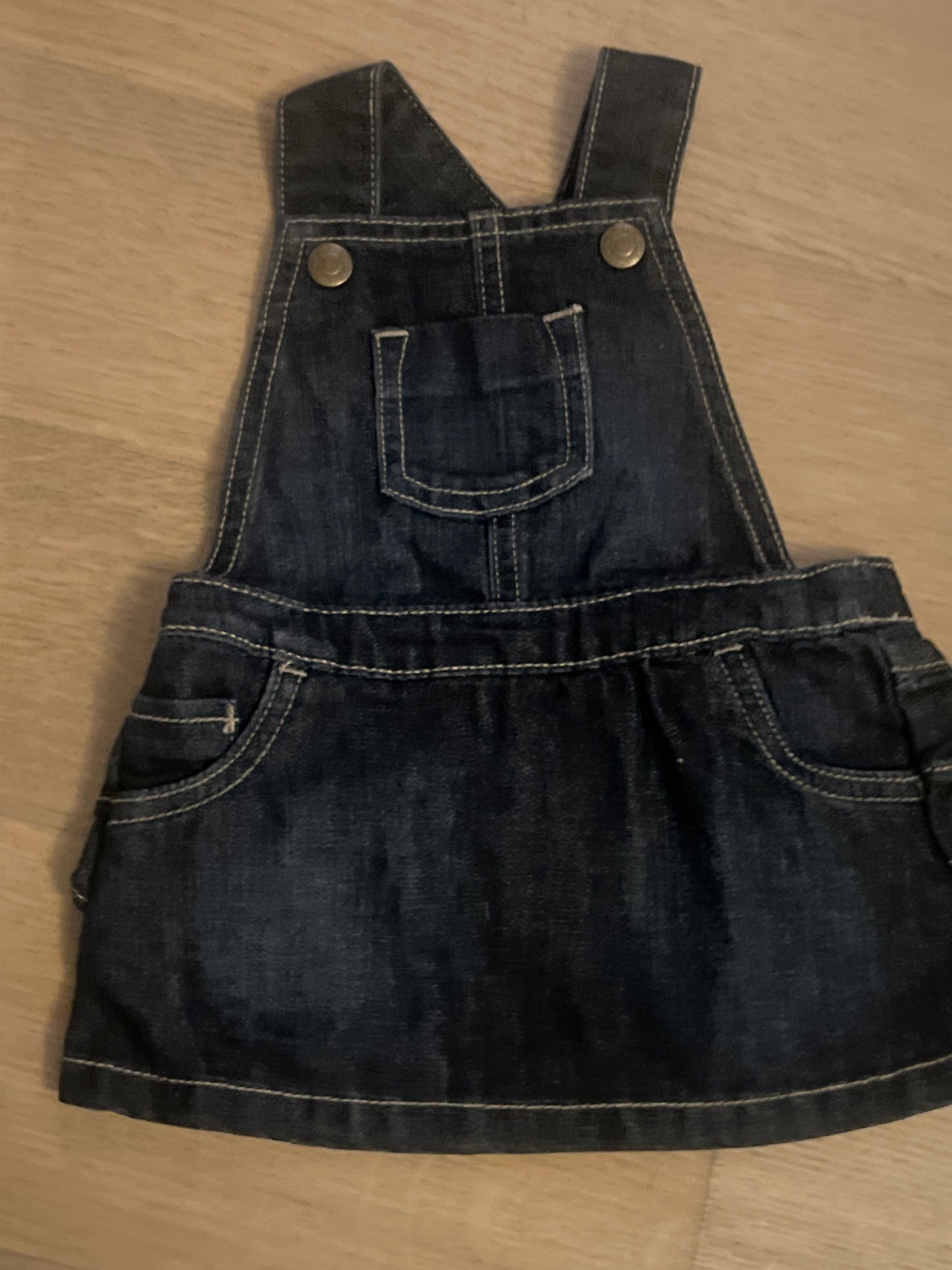 80b 3-6 mo old navy denim jumper