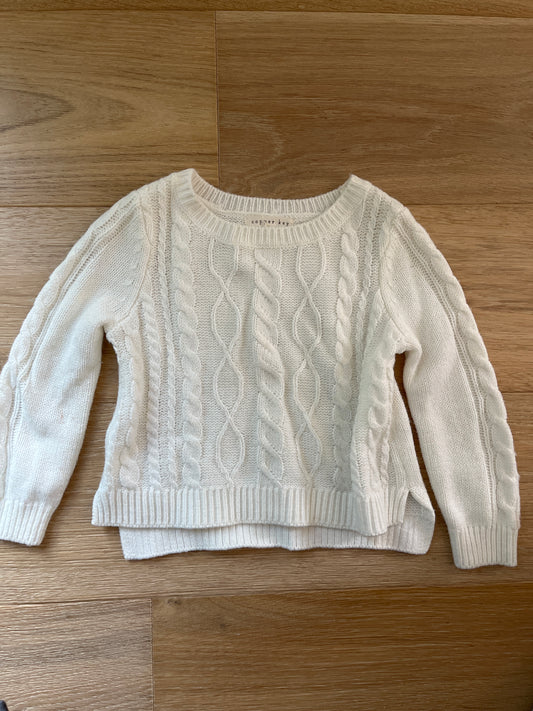 #110 Girls Size 4 White Sweater