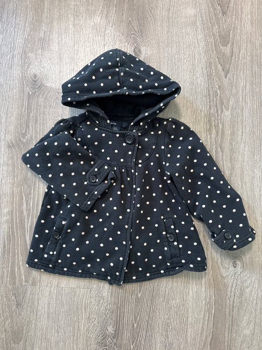 #149 Girls 4T Baby Gap black polka dot sweatshirt jacket