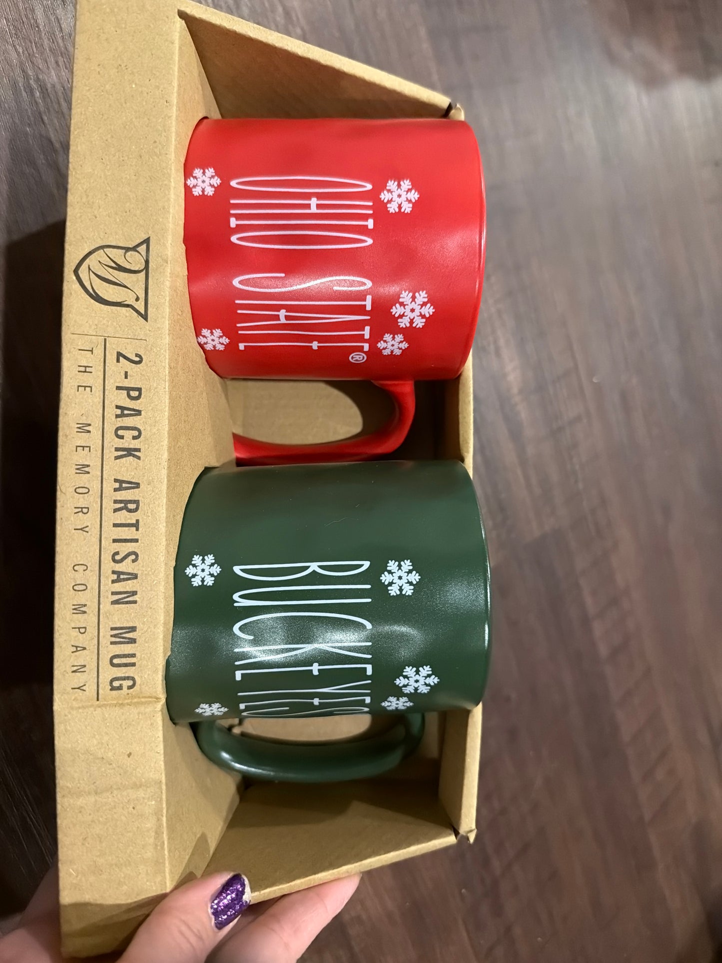 #107 new Ohio State Buckeyes ceramic mug set of 2