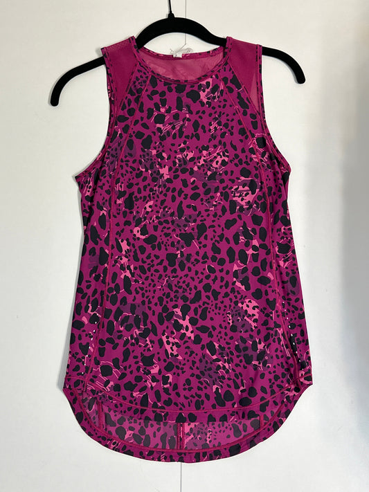 #133 Lululemon Sz 0 Tank Pink Cheetah Print