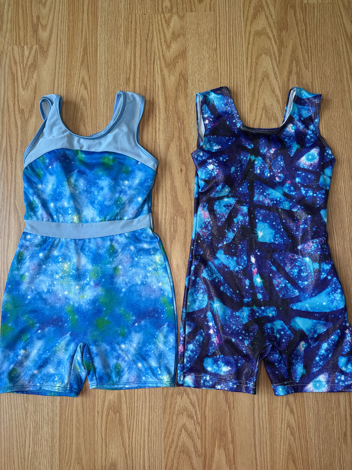 #87 Girls size 130 6-7 gymnastics leotards EUC