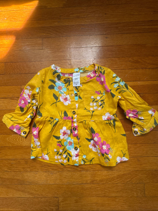 Seller #127 Carters floral shirt Girls 6m