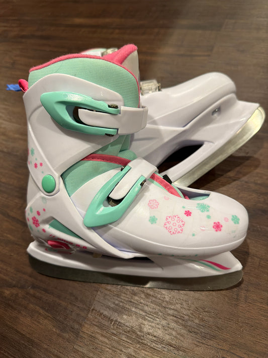 #107 never worn ice skates size 1-4 youth
