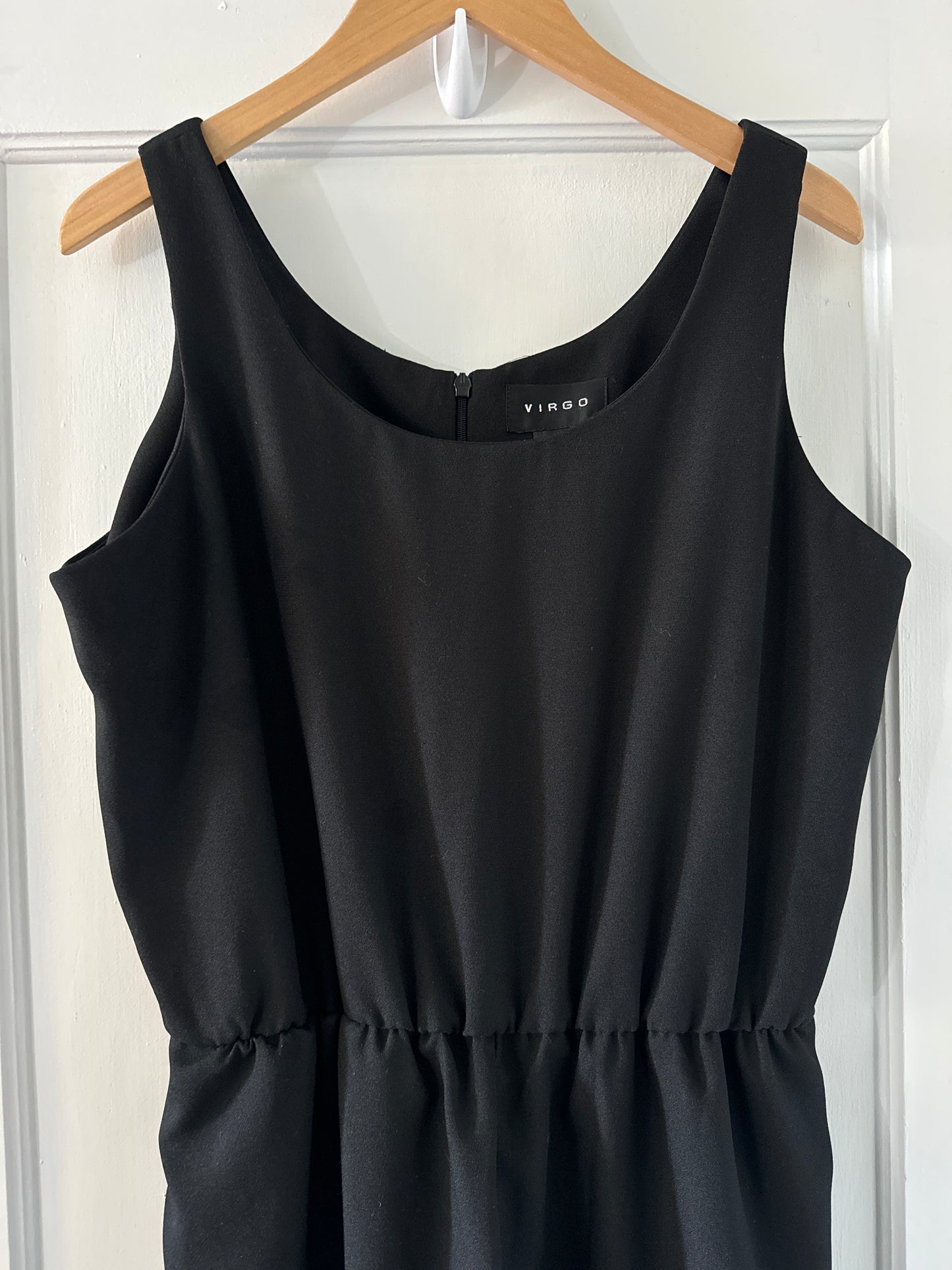 Virgo Brand Classic Black Sleeveless Jumpsuit, Size 14, Like New, PPU Norwood