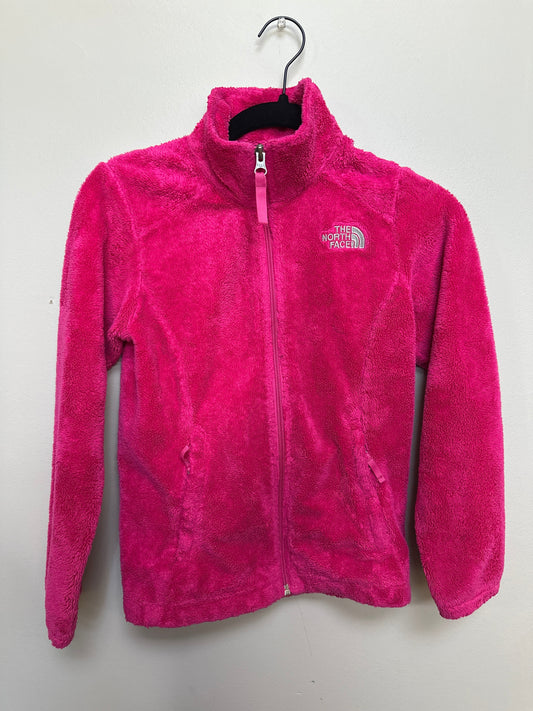 #133 North Face Girls Pink Fleece Jacket sz 10-12