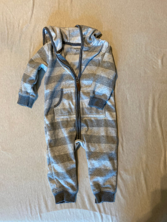 Seller #86 *REDUCED* Carters fleece zipped hooded romper (size 12 month)