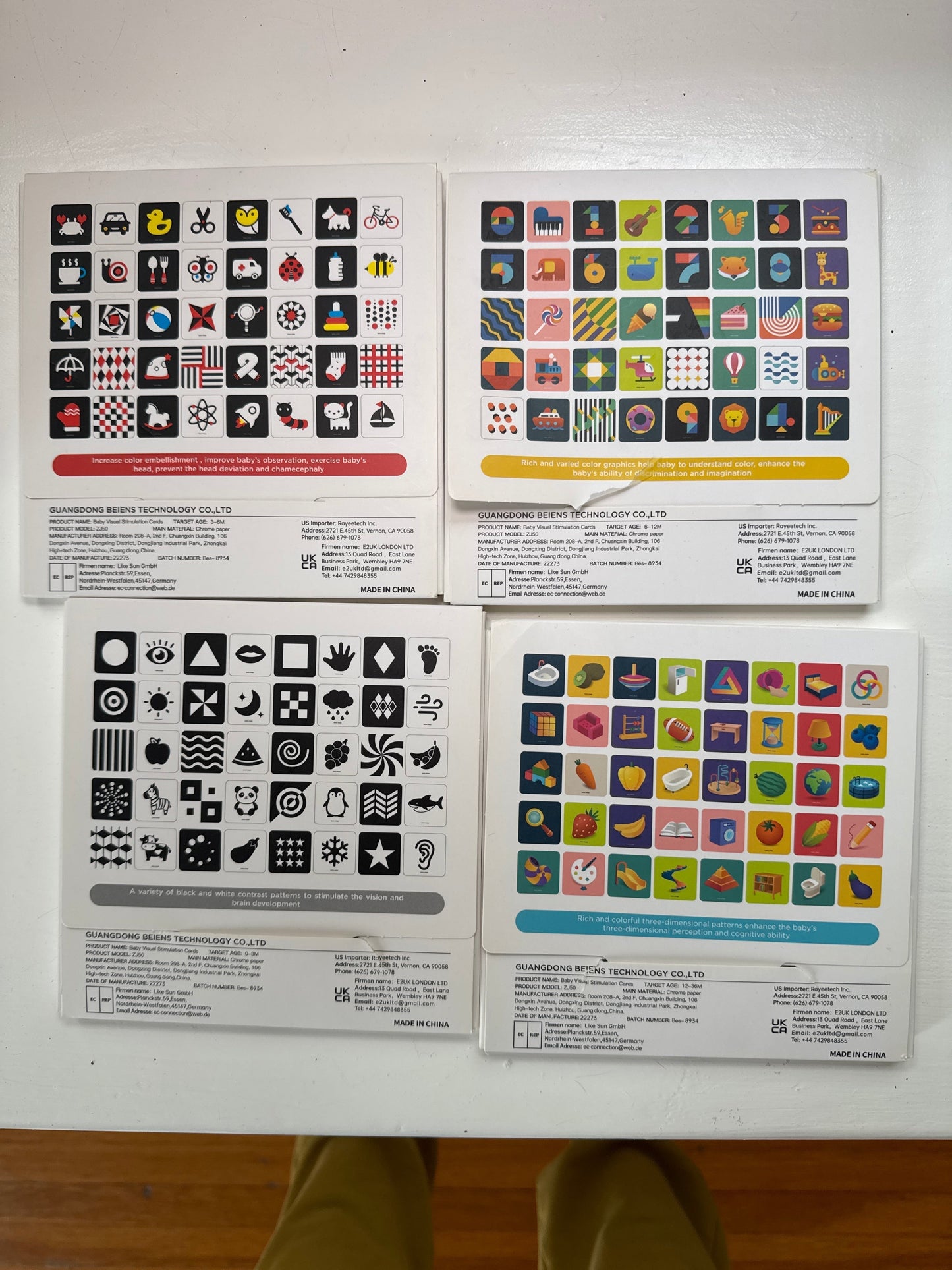 Seller #127 Baby visual stimulus cards