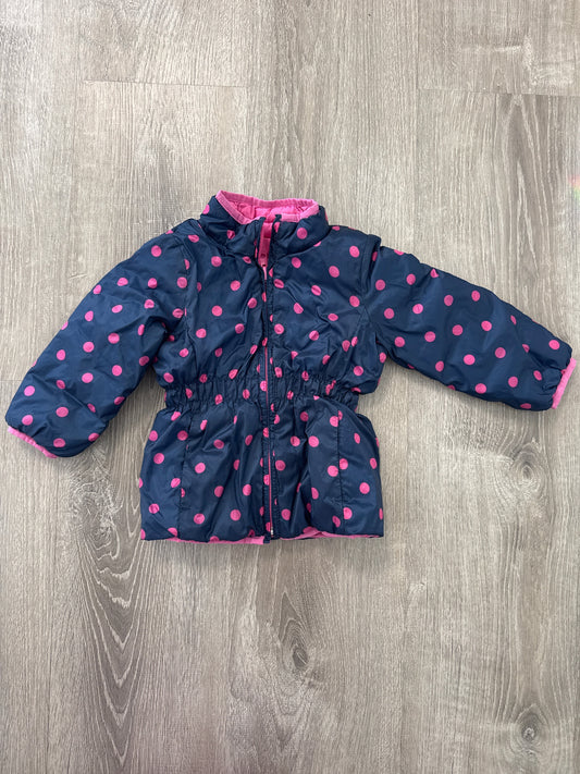 Seller #149 Girls baby Gap 2T reversible pink and navy polka dot jacket