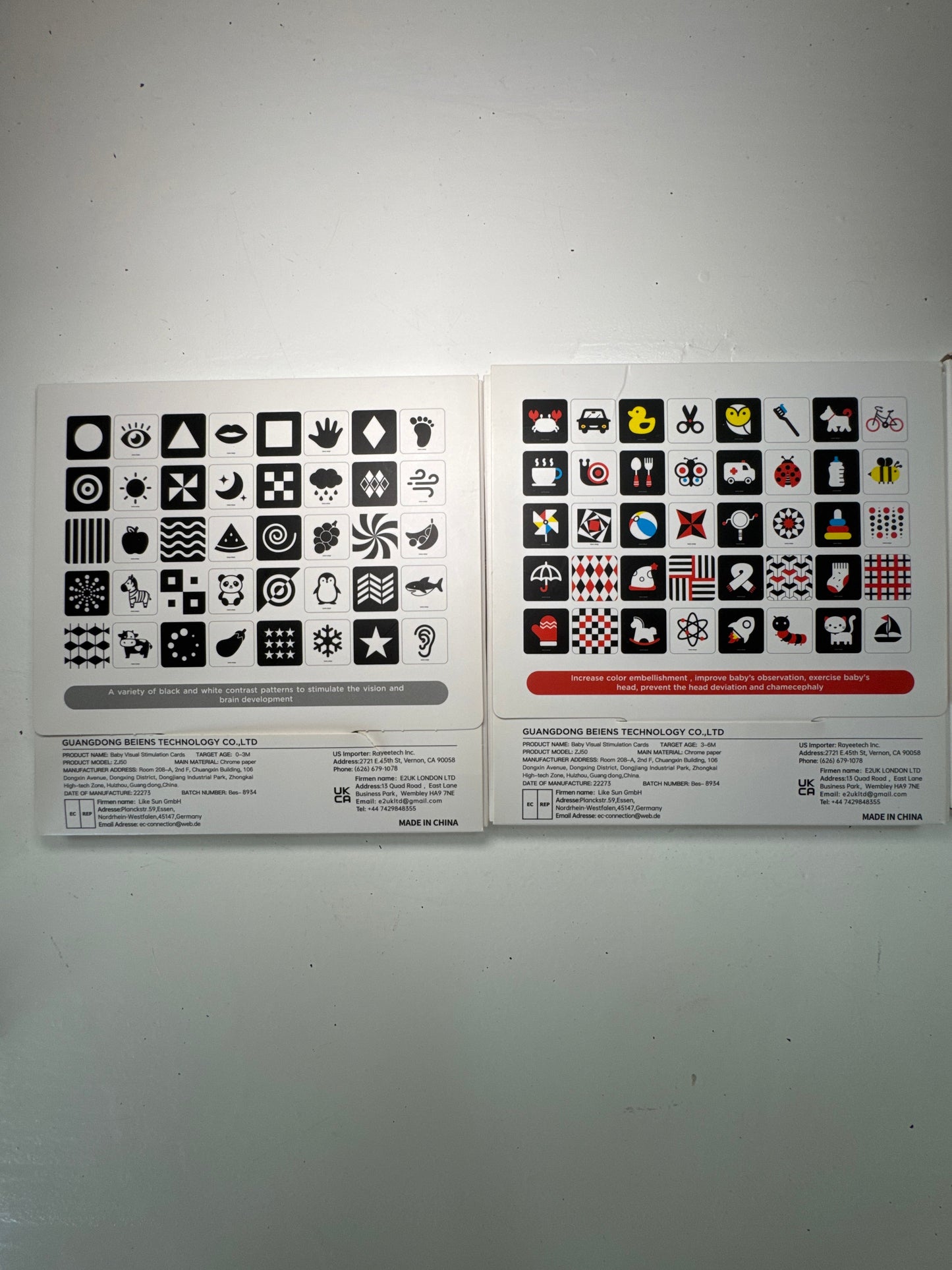 Seller #127 Baby visual stimulus cards