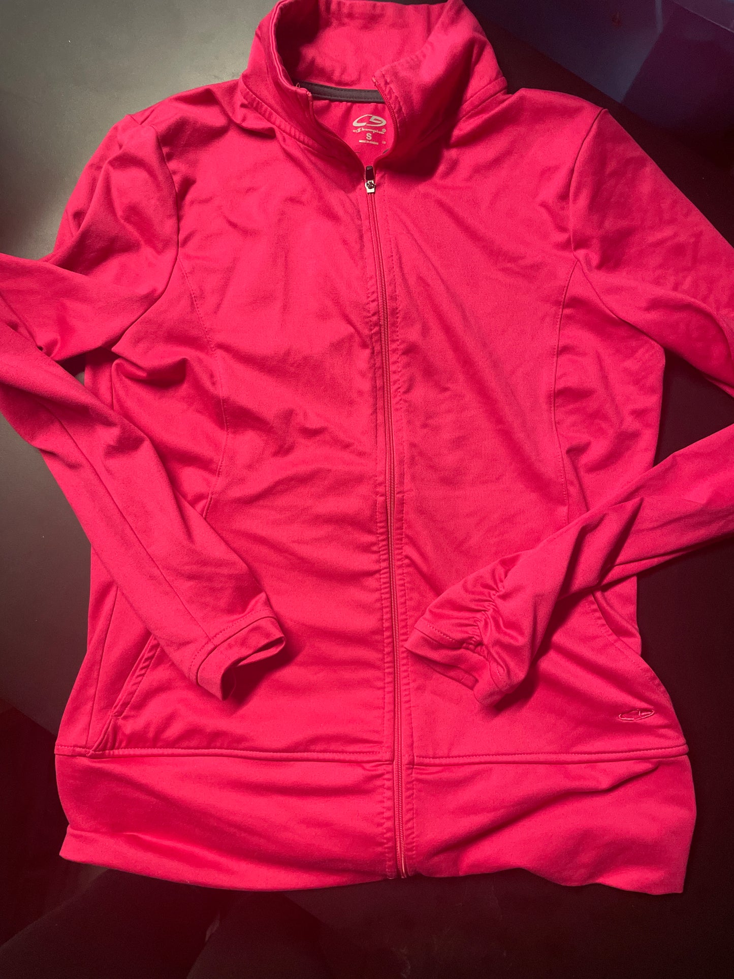 Women’s small full zip pink workout jacket