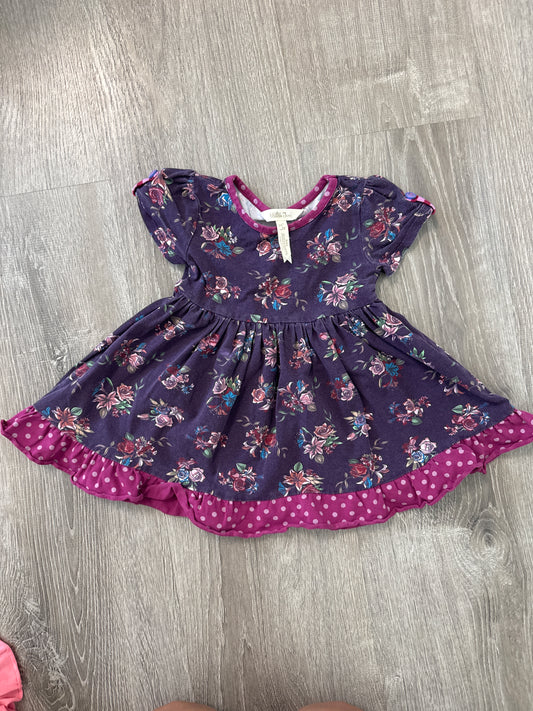 #149 Girls size 2 Matilda Jane purple floral polka dot dress