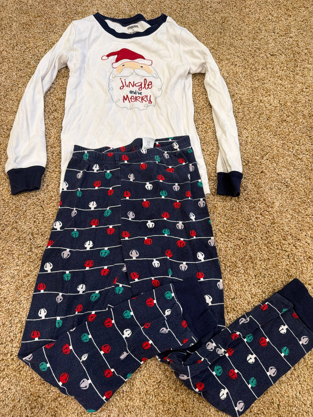 #47 boys holiday pajamas. Size 7