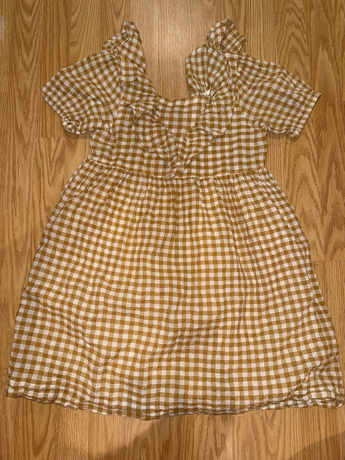 #87 H&M size 8 girls gingham lined dress EUC