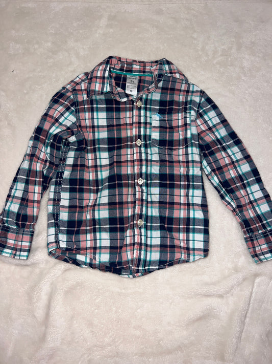 #92A Boys 3t carters euc button down