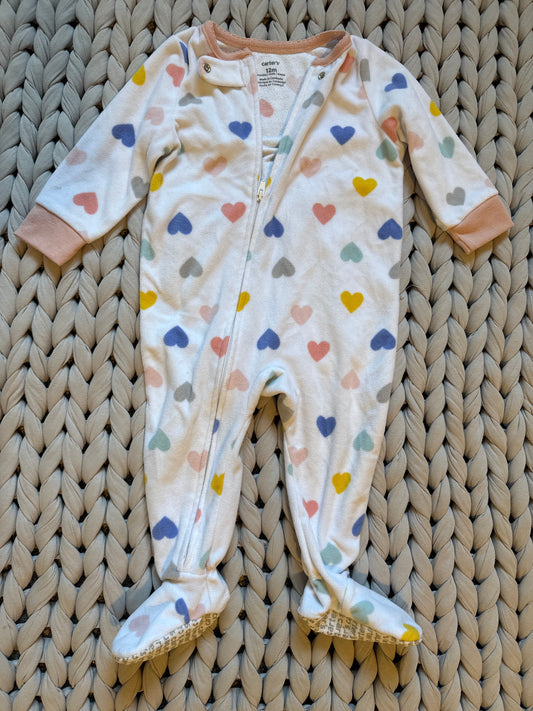 Seller #127 Carter's Fleece Footie Pajamas girls Size 12m