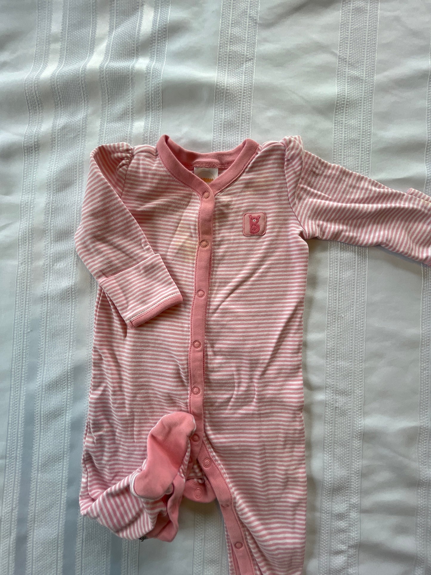 #57  Girls 3-6 mo Gymboree footed romper EUC