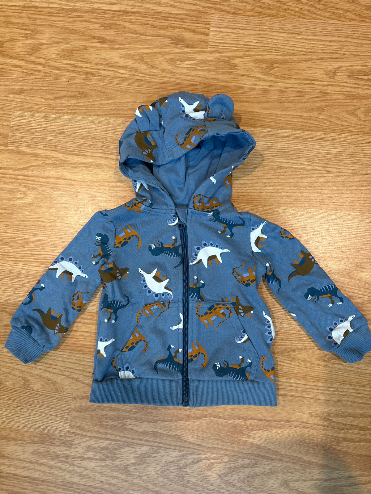#87 Dip boys dino hoodie 12-18 month EUC
