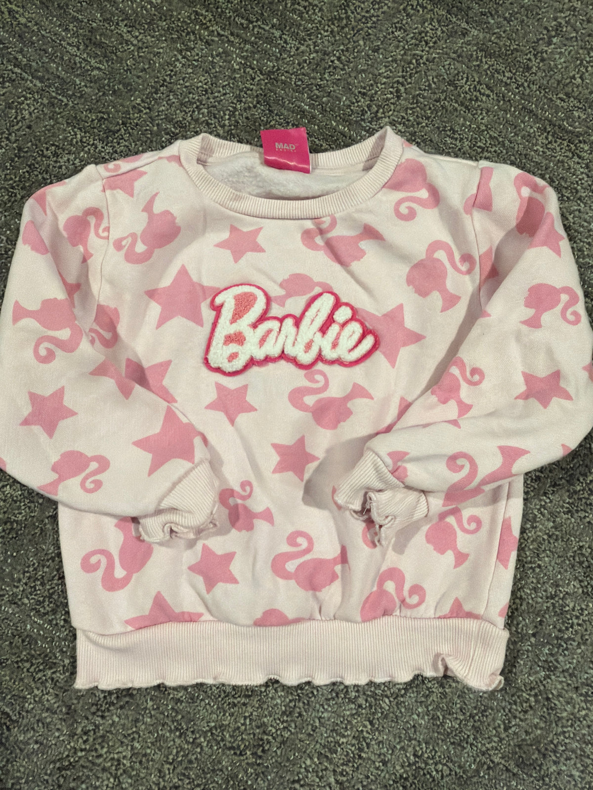 #133 Barbie crewneck sweatshirt 5t fits like 4t imo