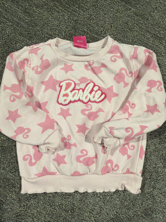 #133 Barbie crewneck sweatshirt 5t fits like 4t imo