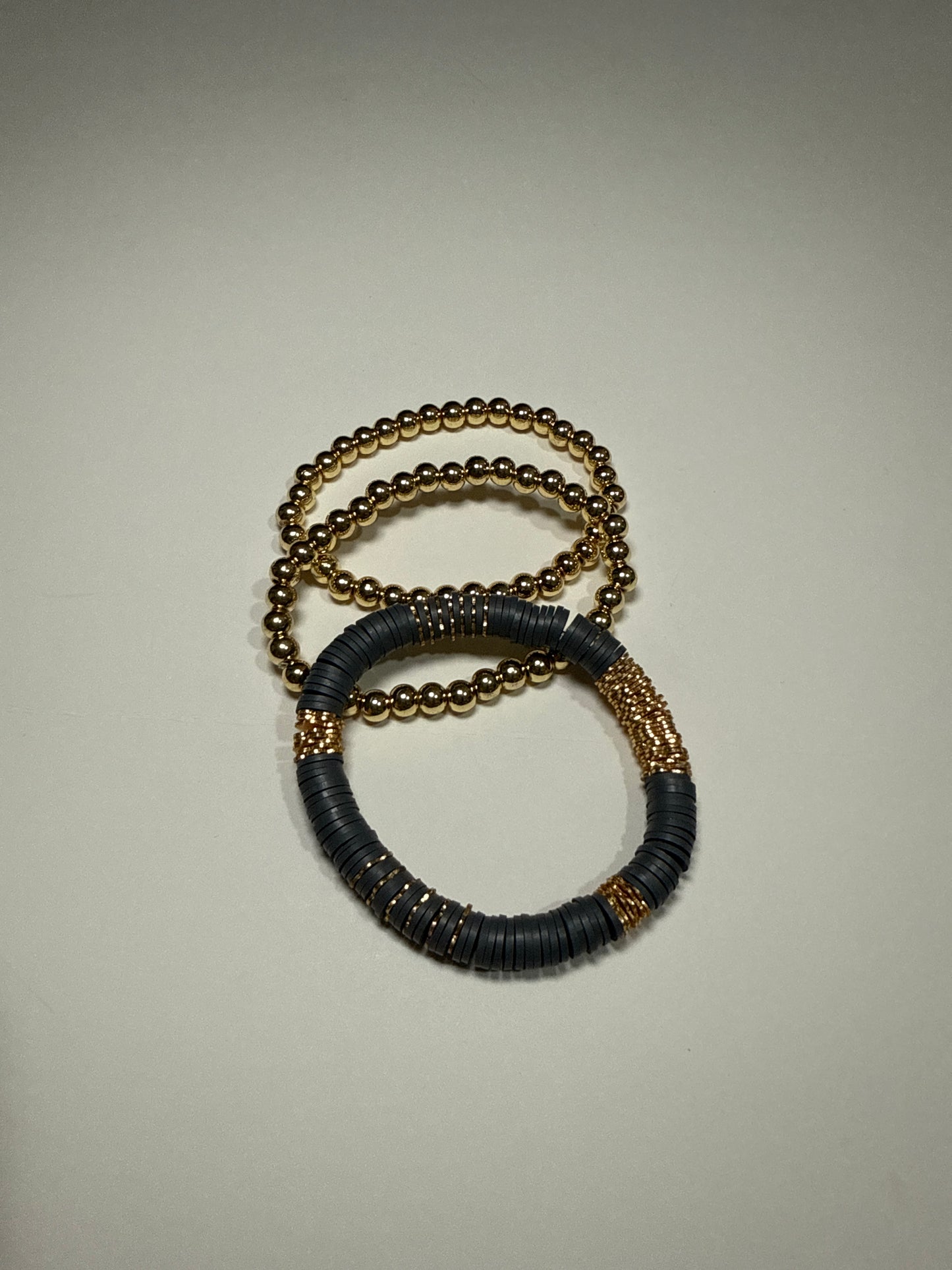 #96 Womens Gold and Gray Bracelet Set