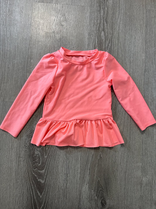 #149 reduced Girls 3T cat and jack rash guard top