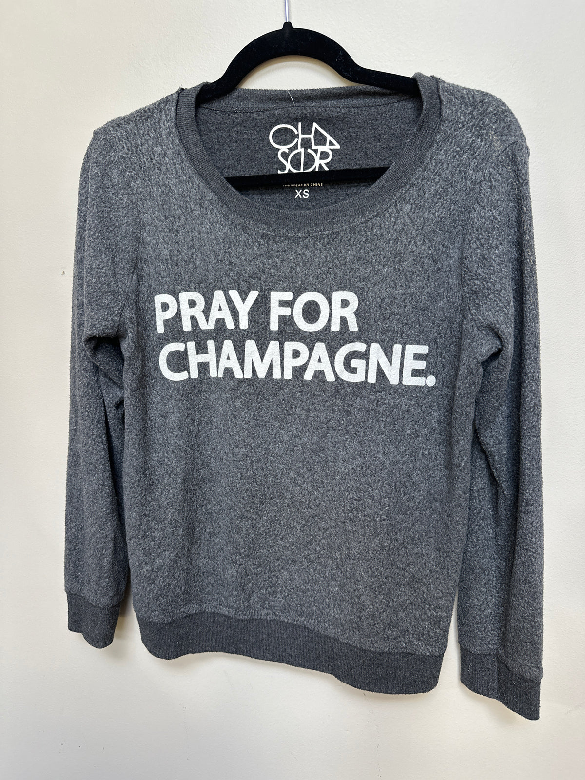 #130 Women’s XS Prayer for Champagne Fleece Long Sleeve