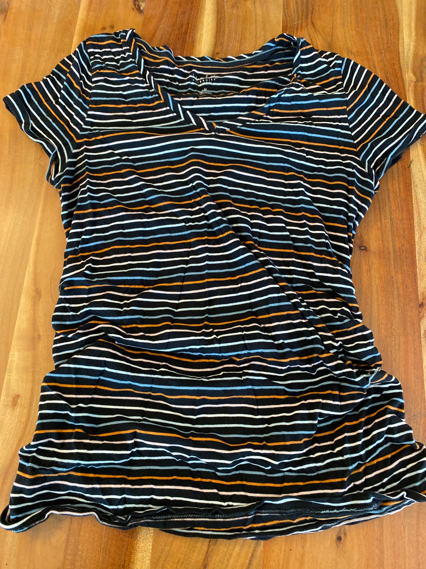 #14-striped maternity tshirt (small)