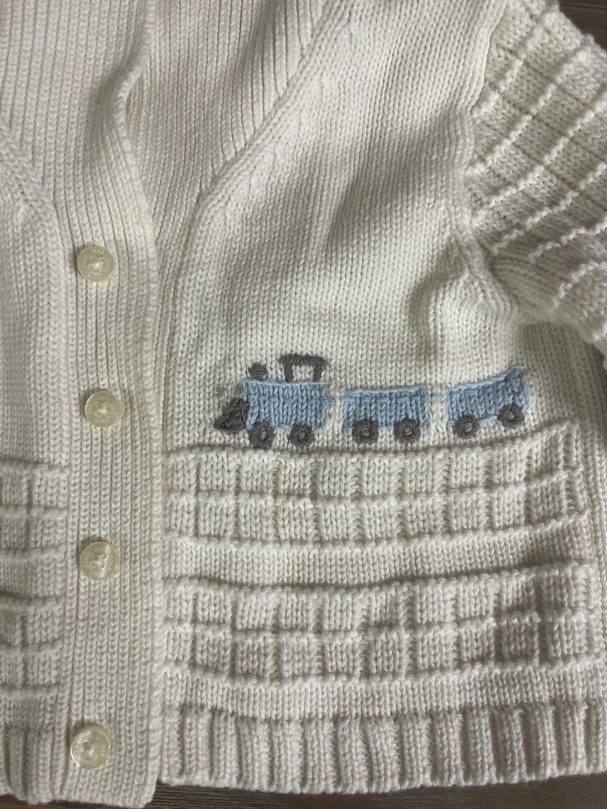 #195 Janie and Jack Boys 3-6 months Train Layette Set with Shoes