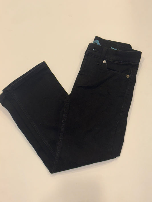 #182 boys 10 straight leg black jeans with adjustable waist