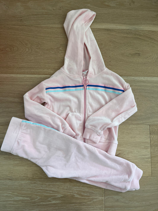 #110 Girls 2T Pink Track Suit set
