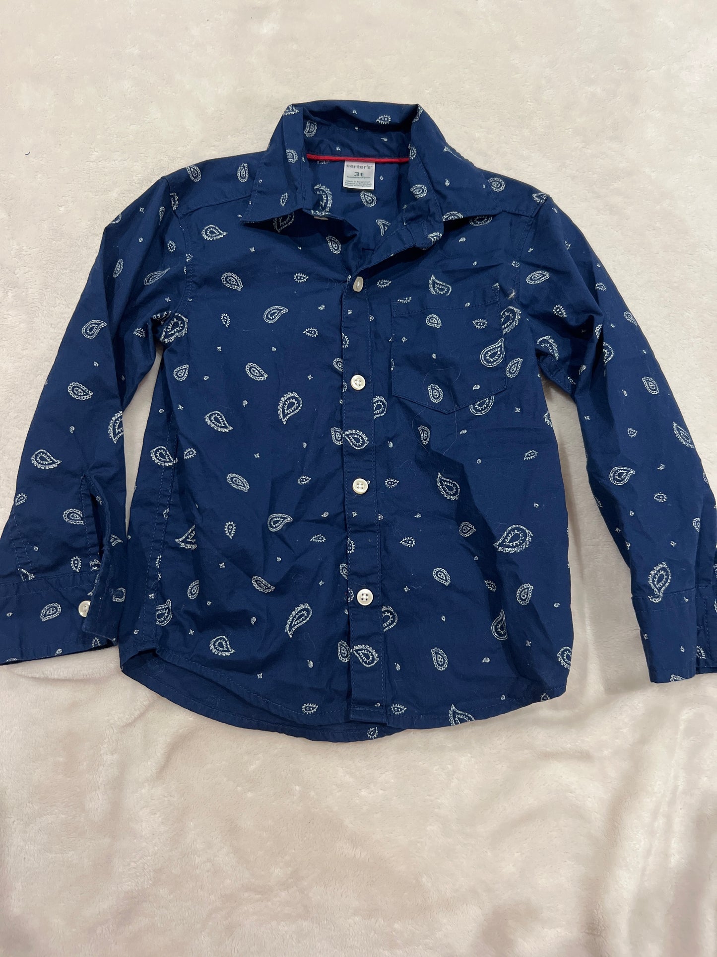 #46 Boys 3t carters button down euc