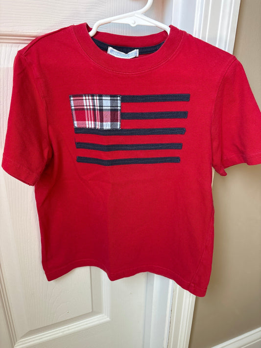 Seller #62 Boys Janie and Jack red/white/blue flag top sz 4 EUC