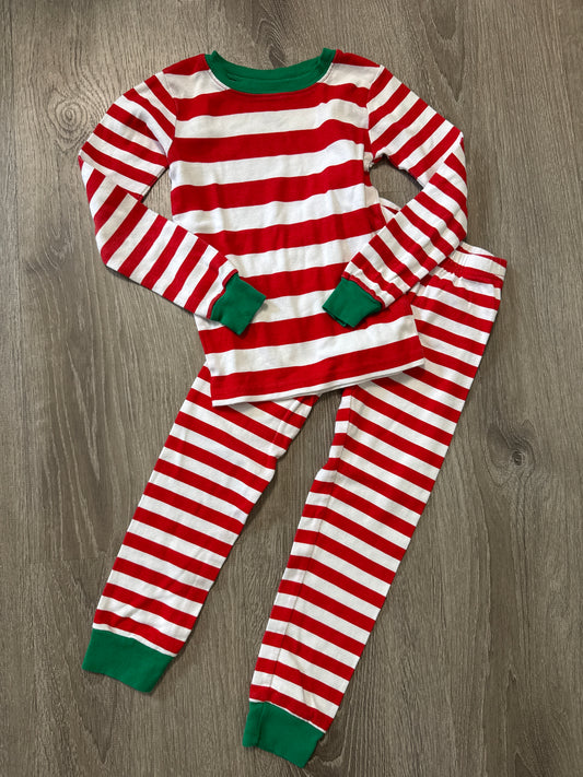 #149 Kids Carters size 6 striped Christmas pajamas