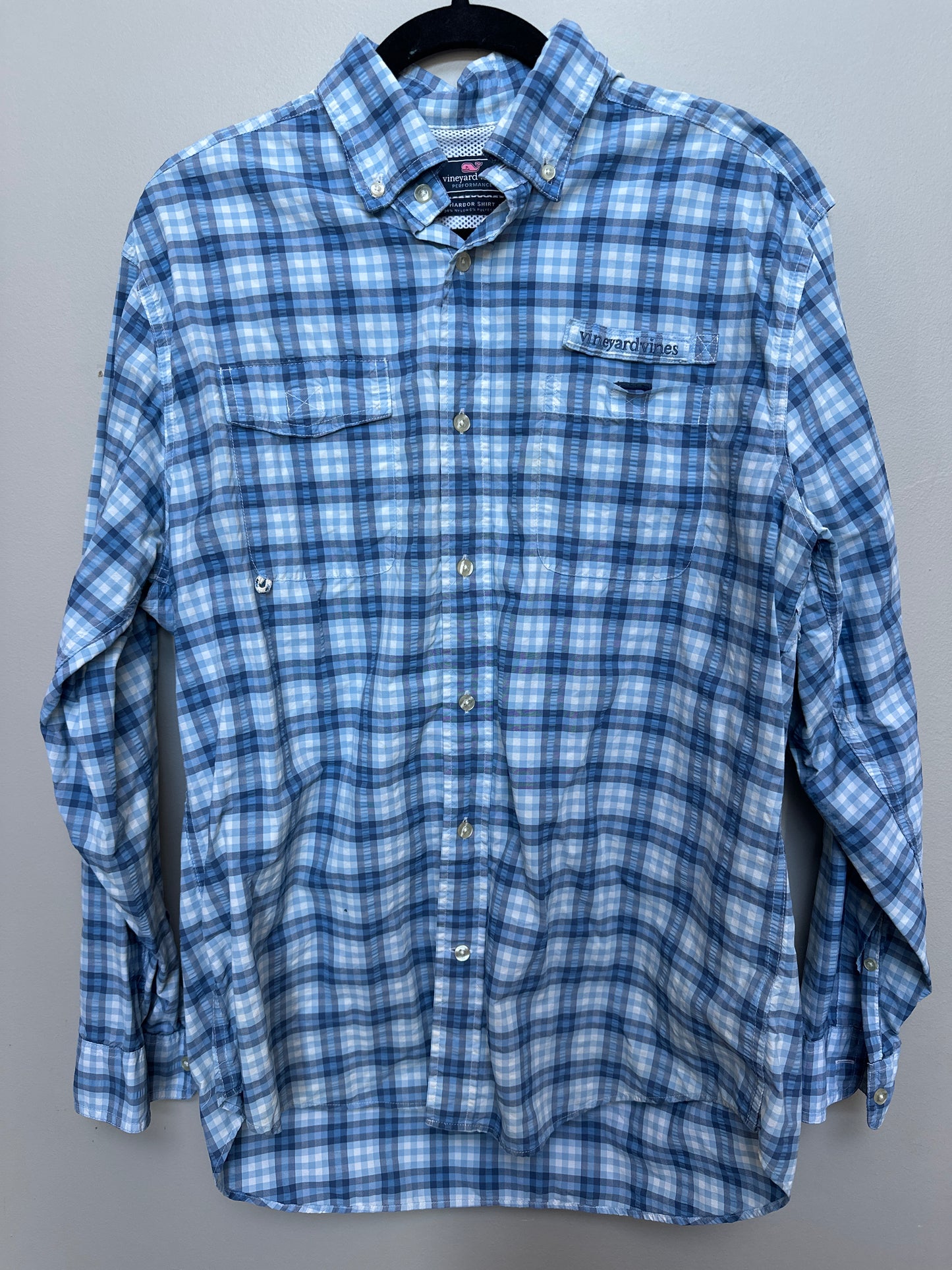 #130 Vineyards Vines Men’s Sz M Performance Harbor Shirt