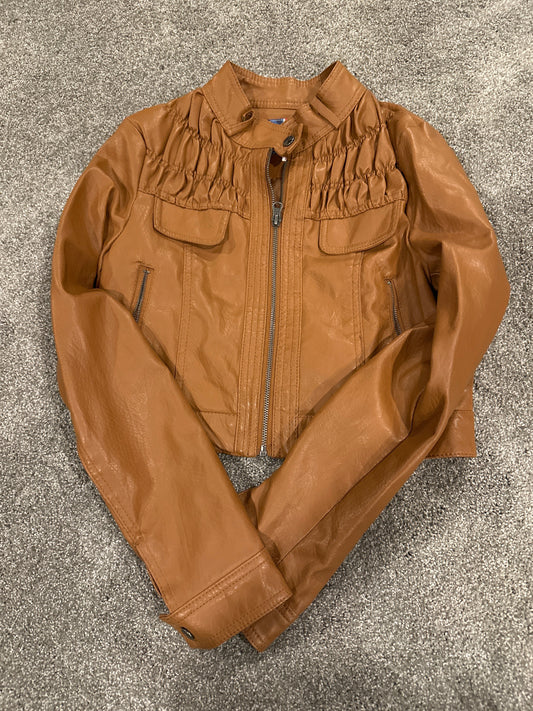 #133 Miss London Girls Sz Small 8-10 Moto Jacket  Perfect for Family Pictures Also!