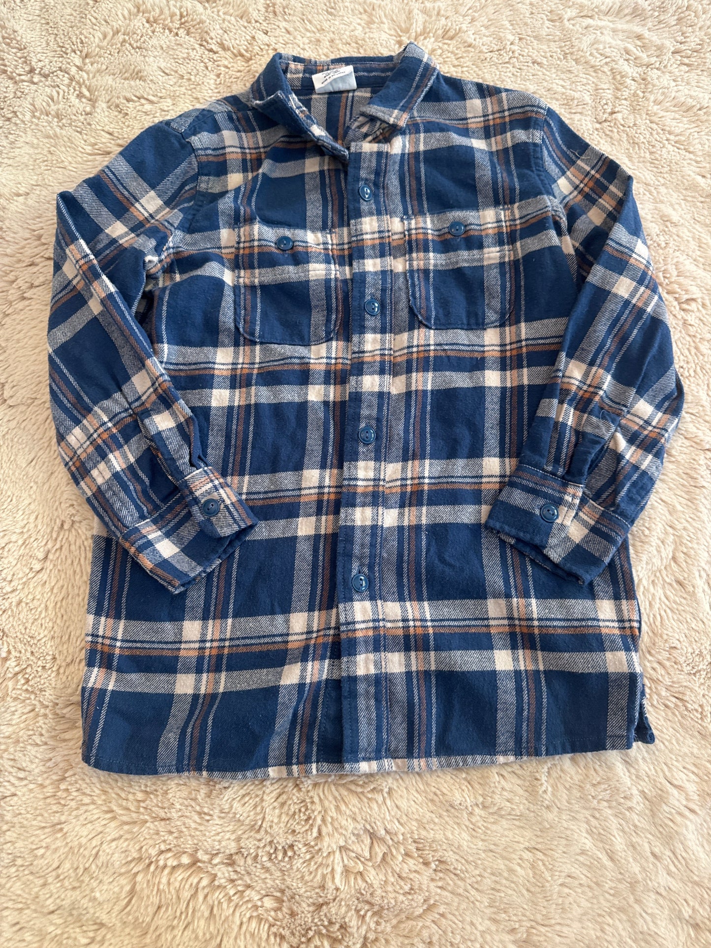 Seller 108 boys Gap ( XS) 6/7 Flanrl Button UP- EUC worn once for pics