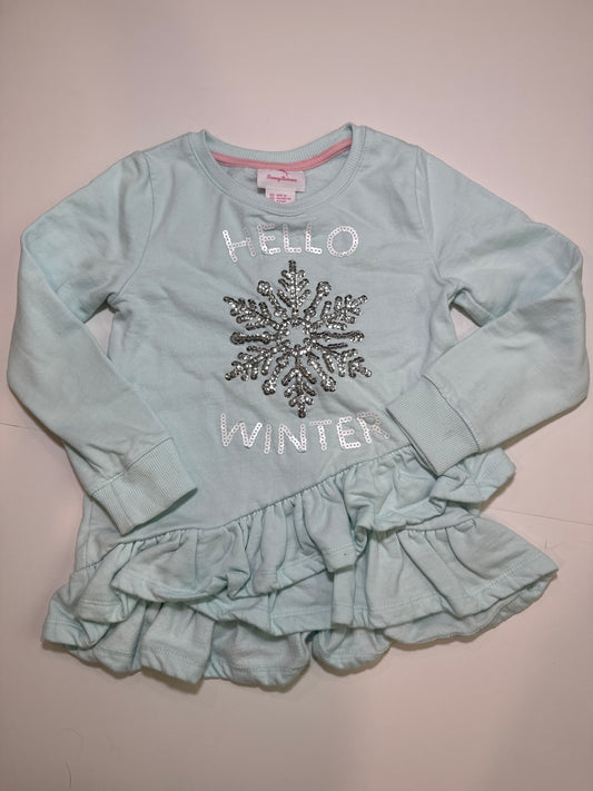 #96 Tommy Bahama Ruffle Snowflake Sweatshirt 5-6