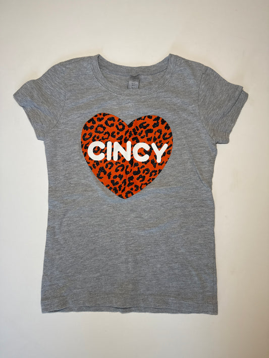 #96 Girls Cincy ‘Bengals’ Tee Size 4