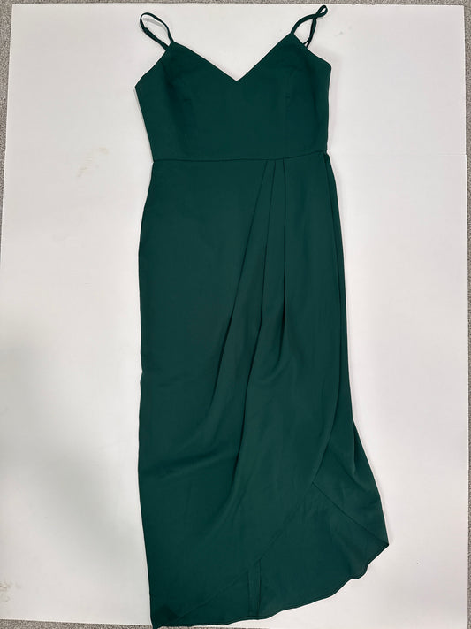 #64 Lulus Dark Green Midi Dress Size S