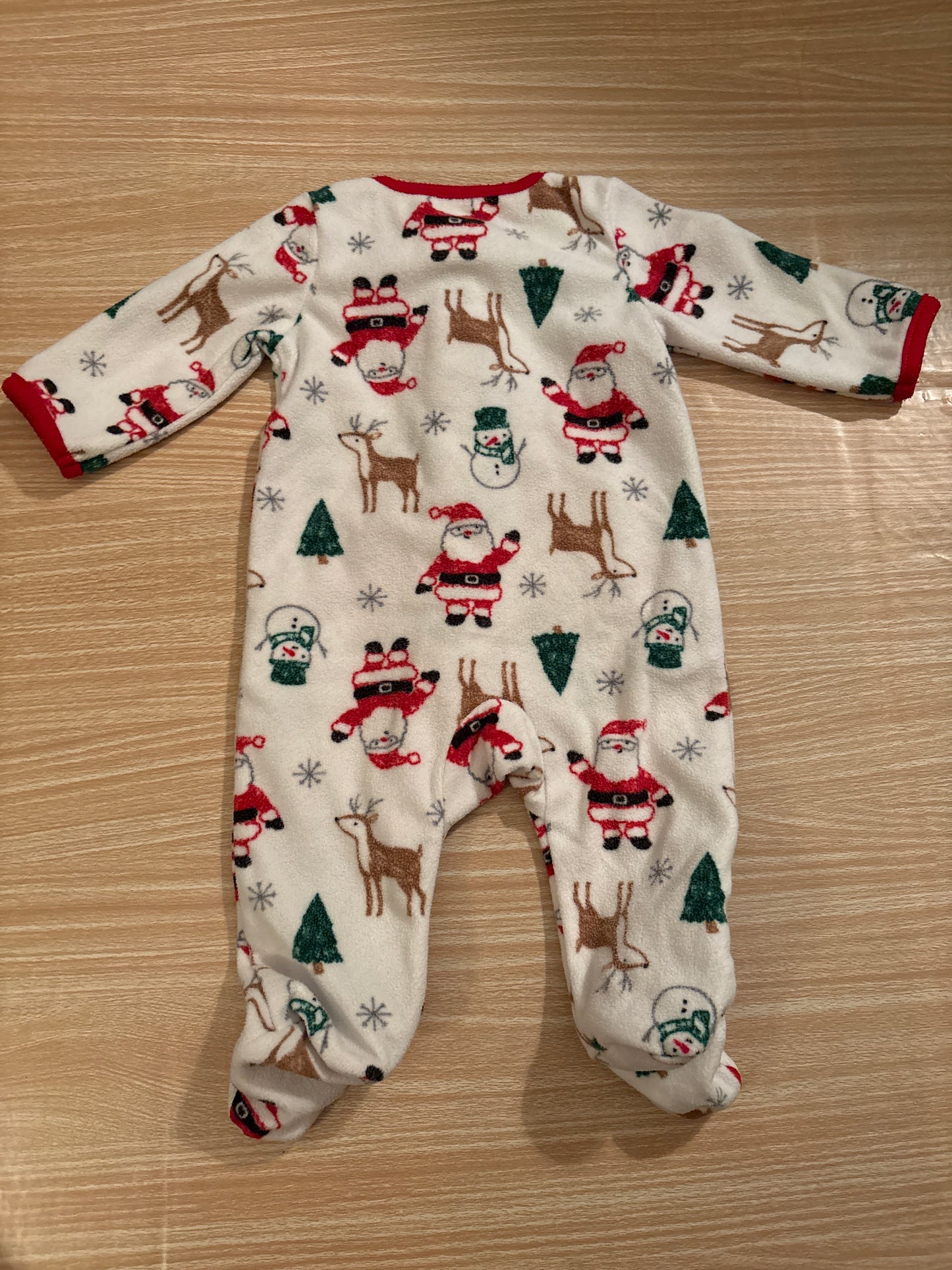#102 Carters Just One Your Christmas Fleece Sleeper Gender Neutral 3 Months