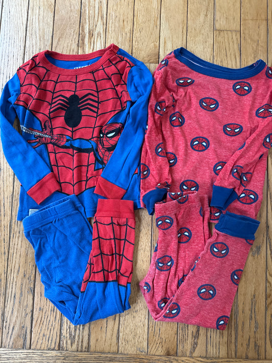 178 marvel spider man 4t boys pajamas GUC