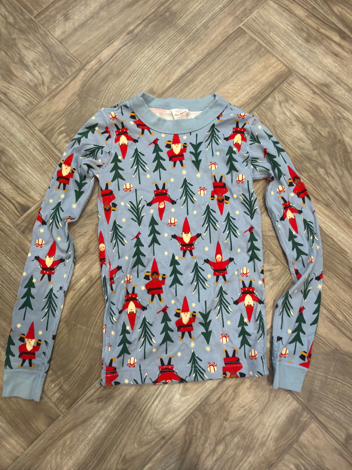 #198 Hanna Anderson Santa pj Top