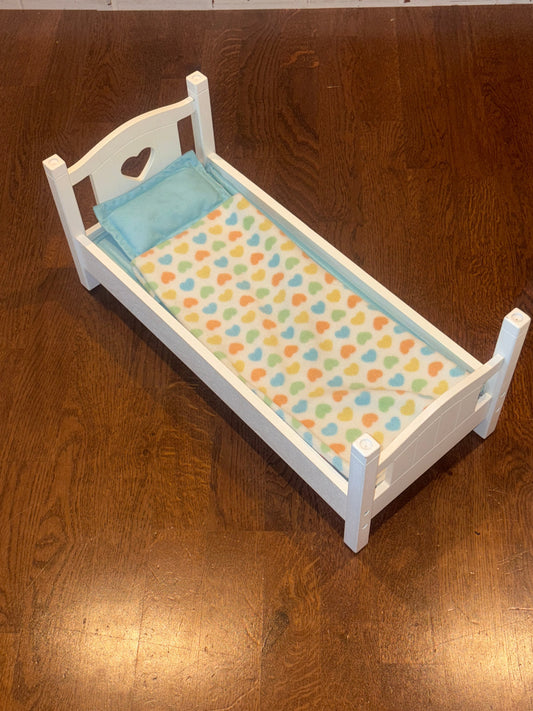 #182 Melissa & Doug 18” wooden doll bed reduced!