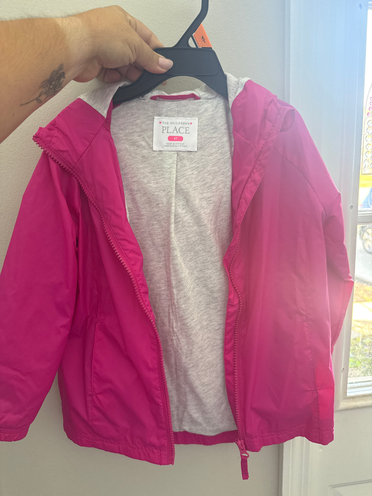 #145-  Size 4T Rain Coat Pink