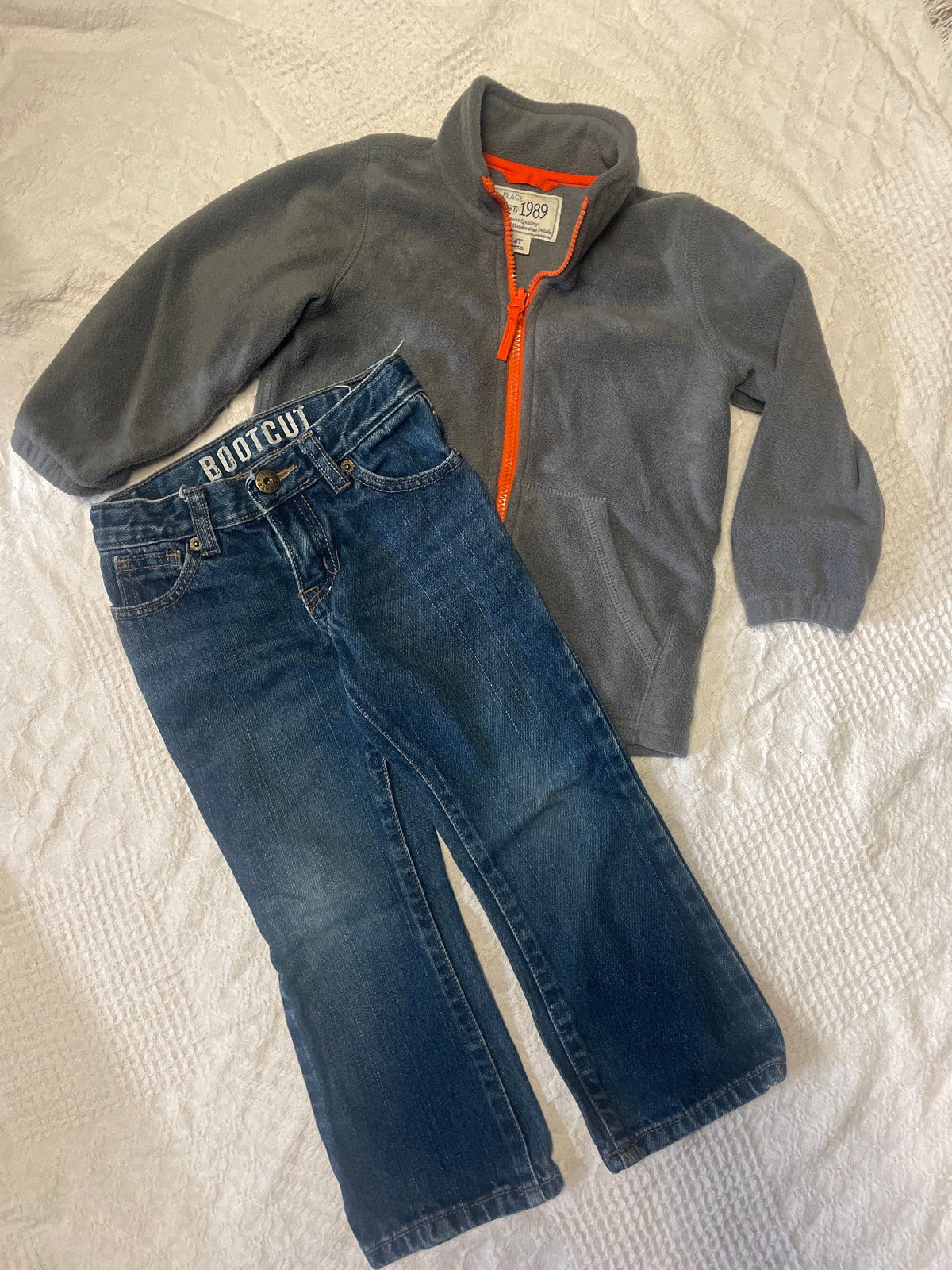 Seller #57 Boys 4t full zip fleece and jeans